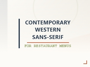 Fresh Sans-Serif Fonts for Modern Restaurant Menus